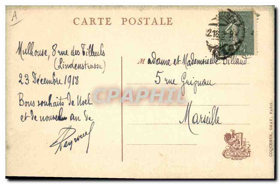 CPA Militaria Les foyers du soldat Union Franco Americaine YMCA  — Verso