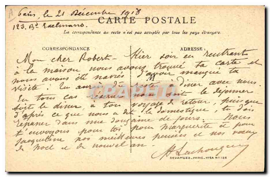 CPA Militaria Alsace  — Rückseite