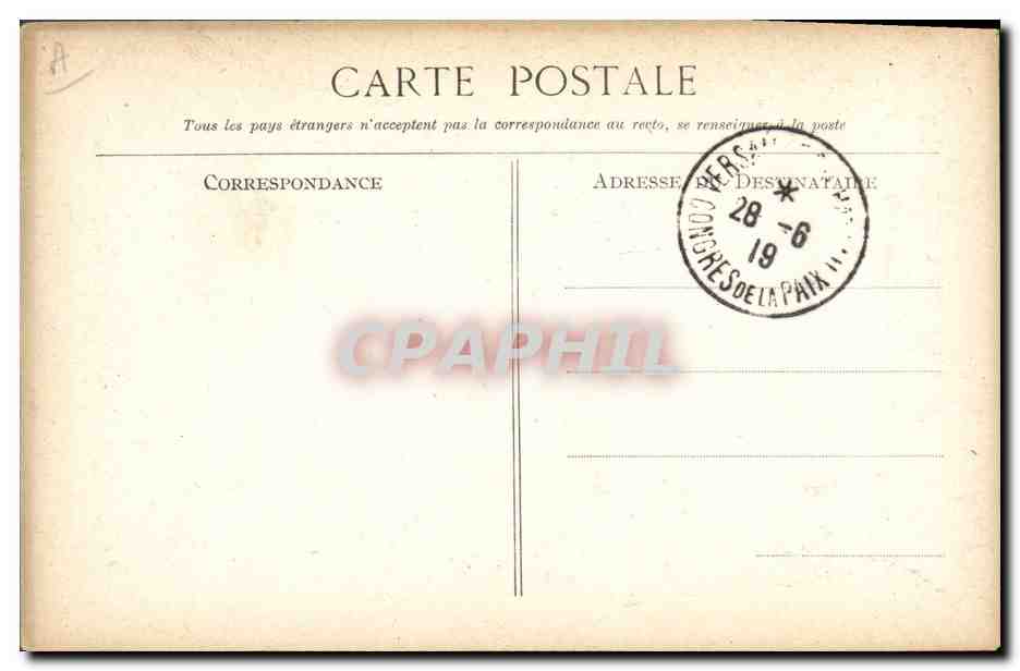 CPA Militaria Revue des troupes Longchamps 1913 Remise de la Croix de la Legion d'honneur au drapeau des Tirailleurs Senegalais  — Rückseite