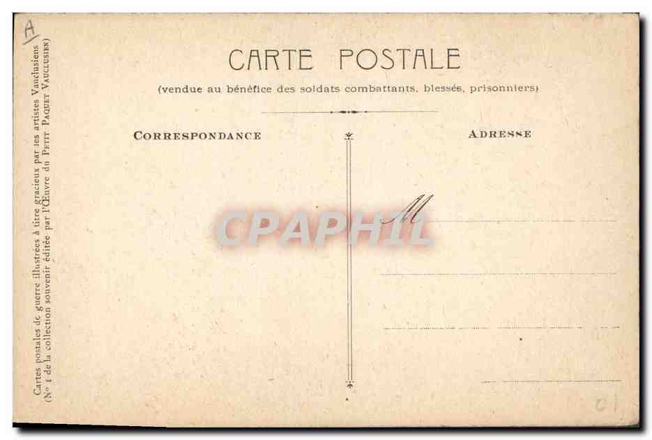 CPA Militaria Nos ecoliers chez les blesses Flour  — Rückseite