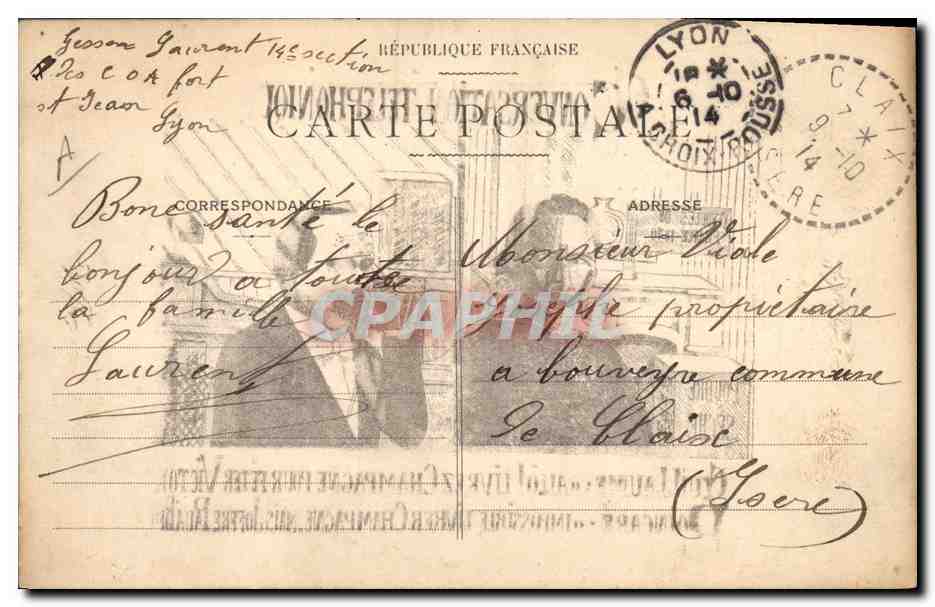 CPA Militaria Conversation telephonique Guillaume Poincare Telephone — Rückseite