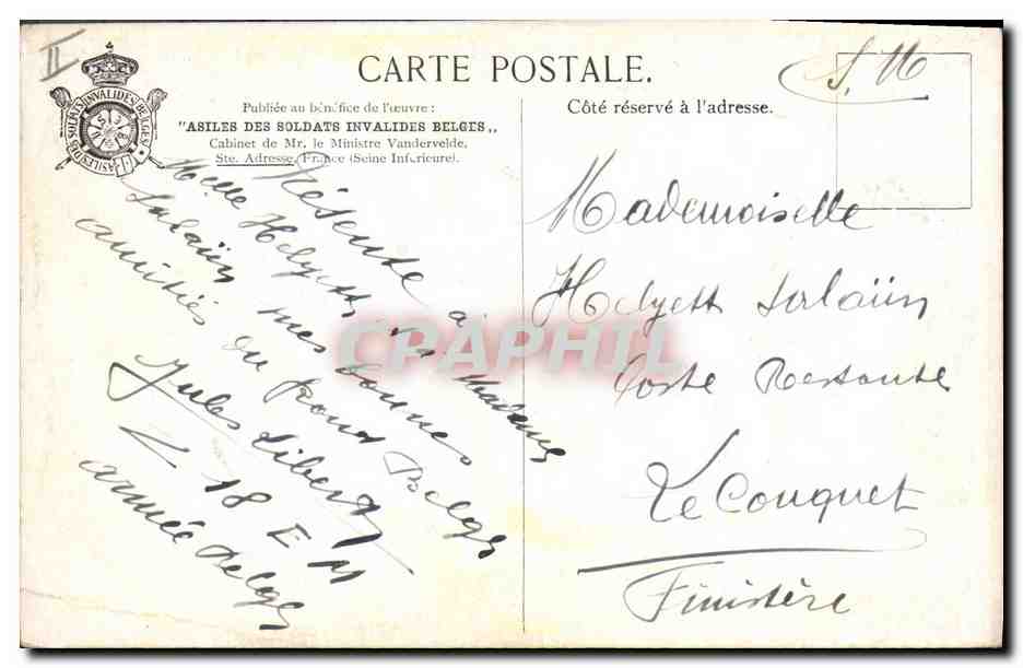 CPA Militaria Guetteur devant l'inondation Andre Lynen  — Rückseite