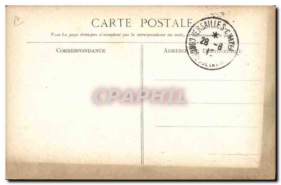 CPA Militaria Revue des troupes Longchamps 1913 Remise de la Croix de la Legion d'honneur au drapeau des Tirailleurs Senegalais  — Rückseite