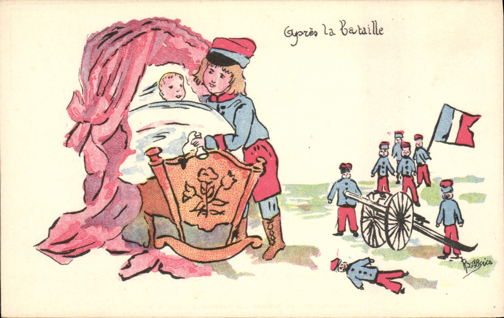 CPA Militaria Orphelinat des armees Apres la bataille 