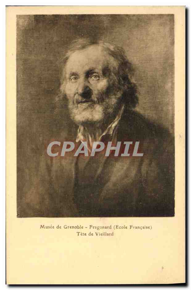 CPA Musee de Grenoble Fragonard Tete de Vieillard 