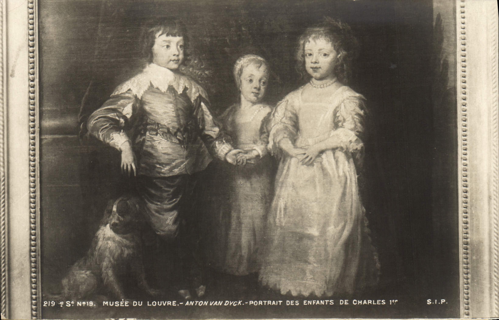 CPA Musee du Louvre Paris Anton Van Dyck Portrait des enfants de Charles 1er 