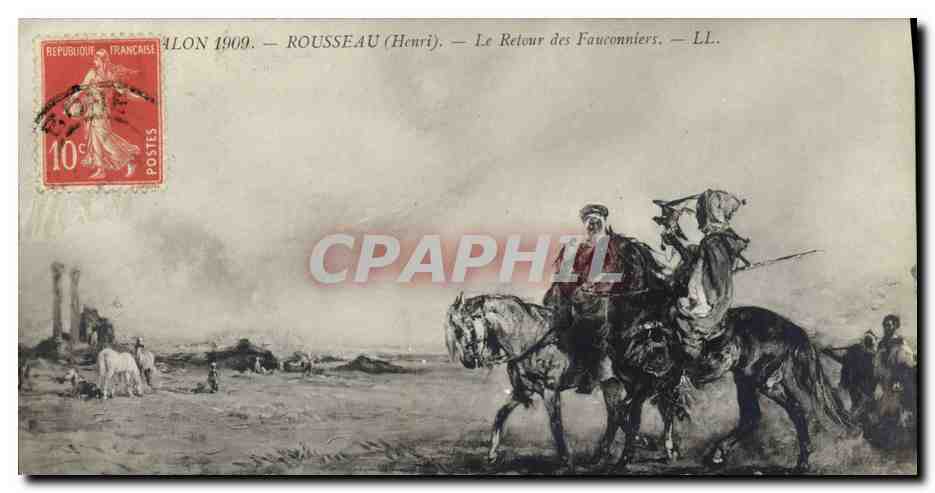 Le Retour des Fauconniers — Exposition du Salon 1909 — Henri Rousseau — LL.