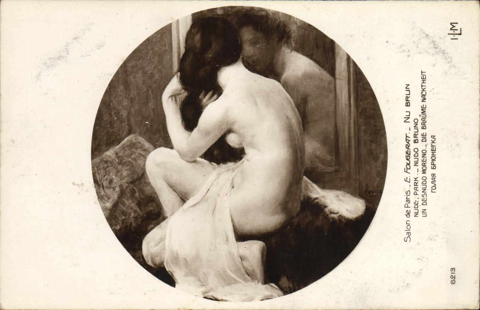 CPA Nu erotique Salon de Paris Fougerat Nu brun 