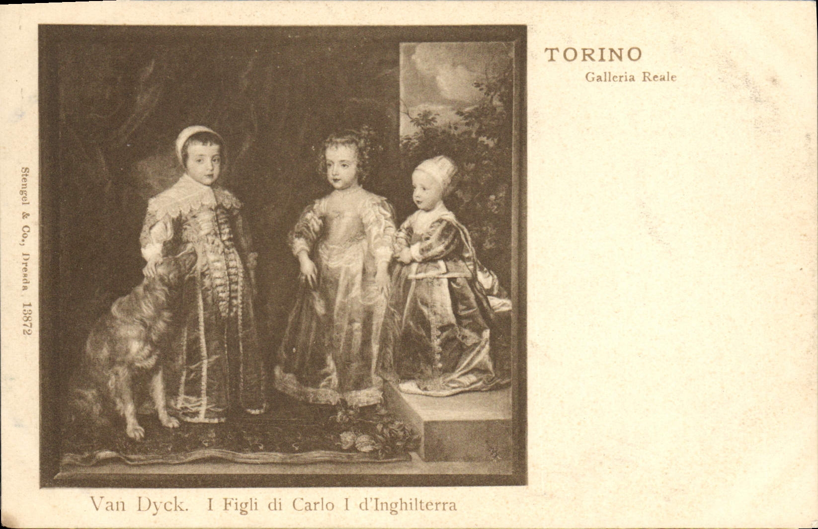 CPA Torino Galleria Reale Van Dyck 