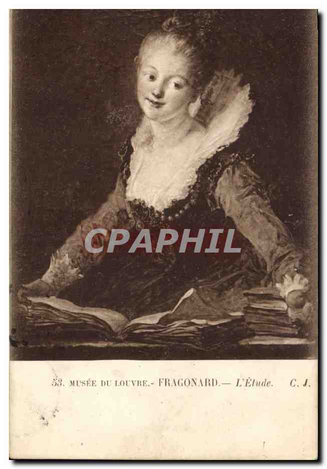 CPA Paris Musee du Louvre Fragonard L'etude 