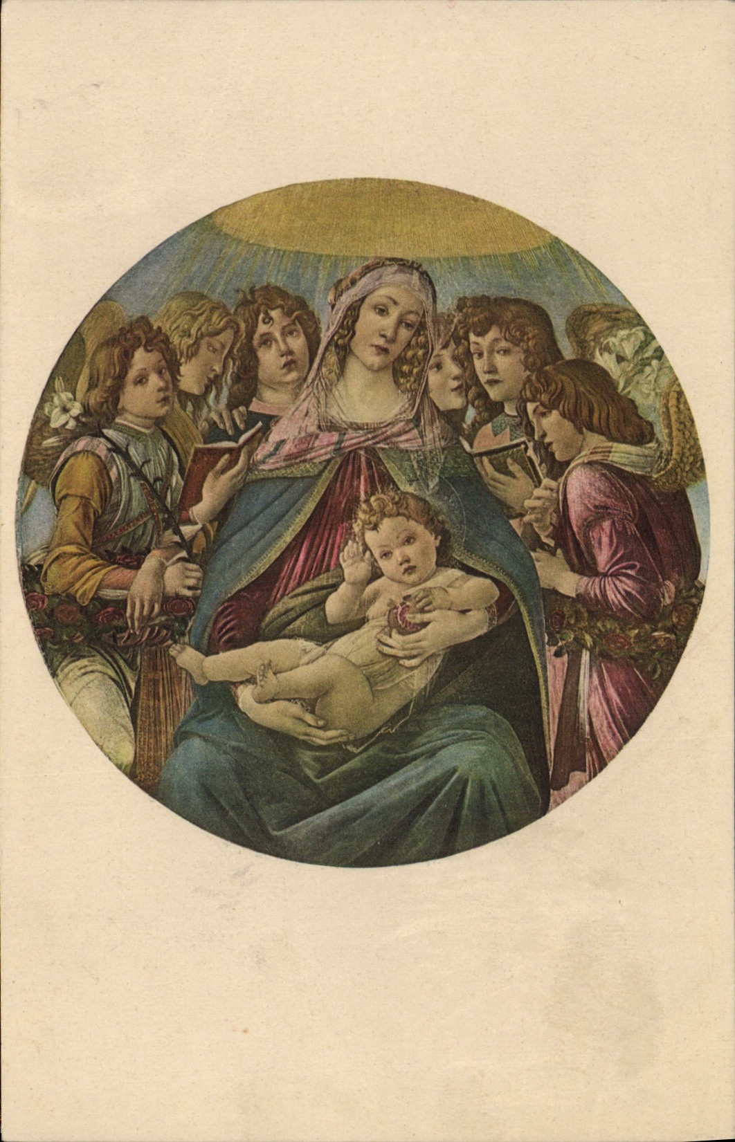 CPA Madonna Della Melagrana Botticelli 