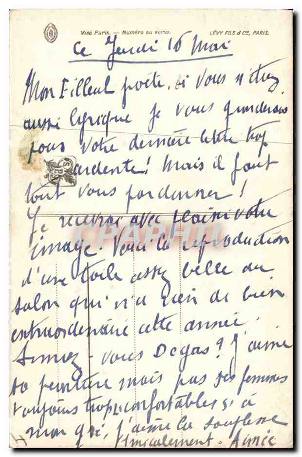 Jeunesse — 'Youth' — J. C. Cavé — Lélecta — Verso