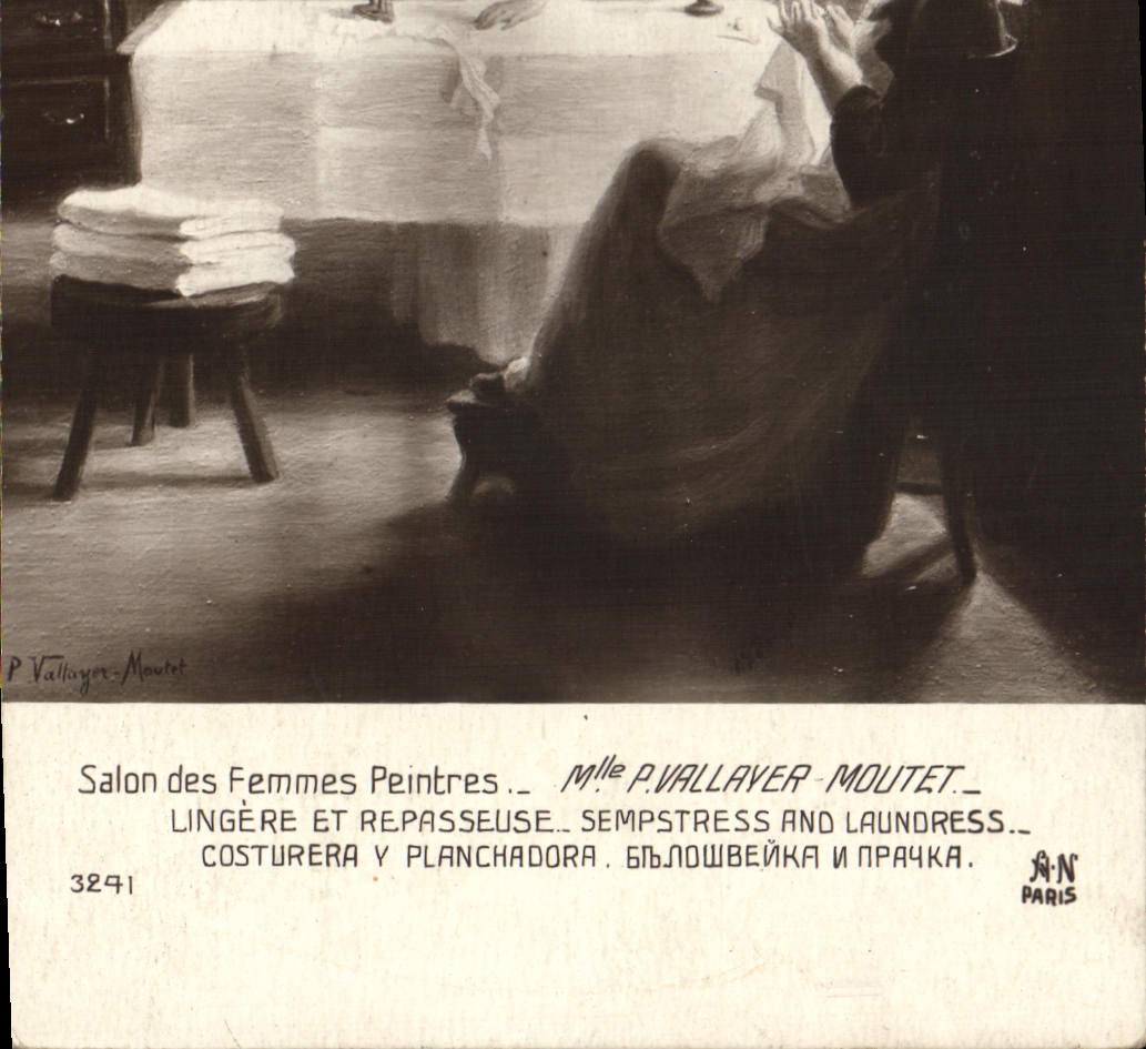 CPA Salon des femmes peintres Vallayer Moutet lingere et repasseuse 