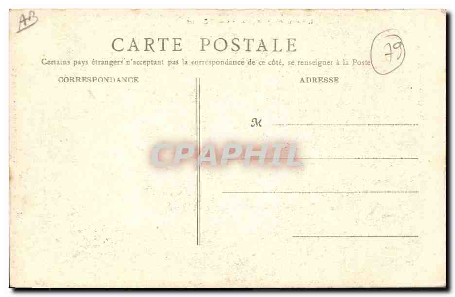 CPA Folklore Parthenay Costume de Parthenaisienne  — Verso