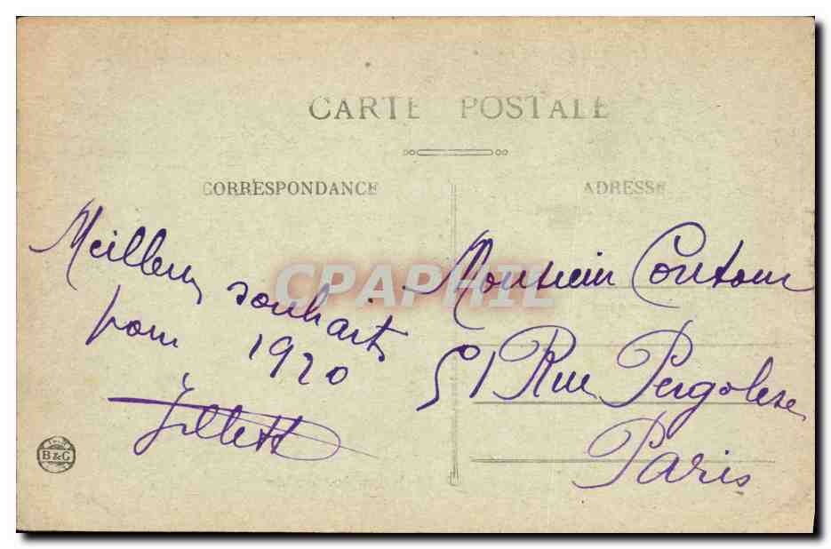 CPA Folklore La Lettro do Soudar — Verso