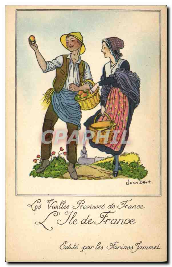 CPA Folklore L'Ile de France Farines Jammet 