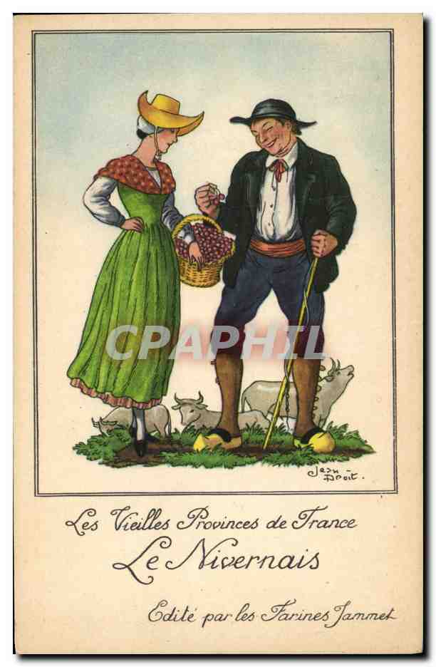 CPA Folklore Le Nivernais Farines Jammet 