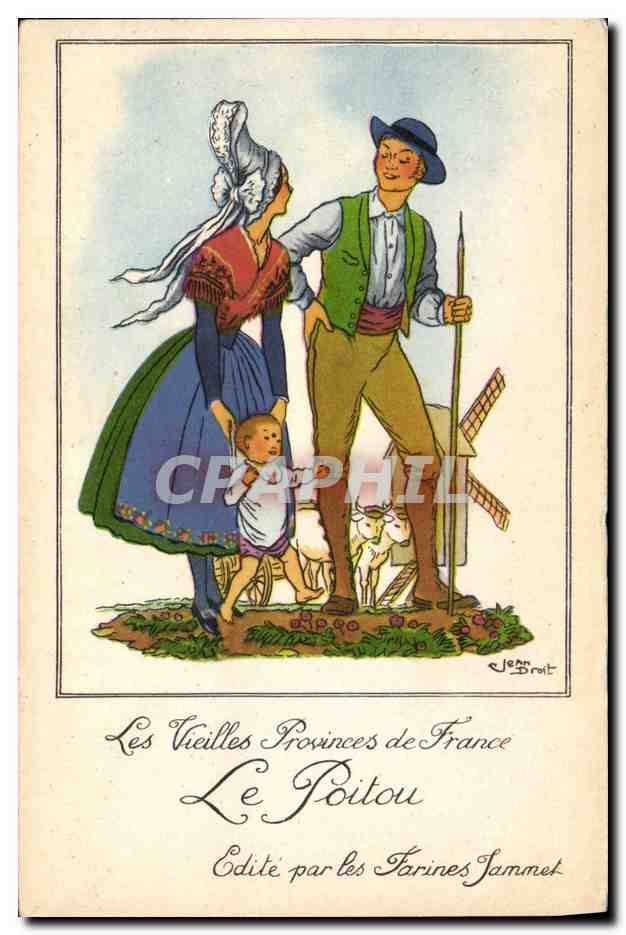 CPA Folklore Le Poitou Farines Jammet 