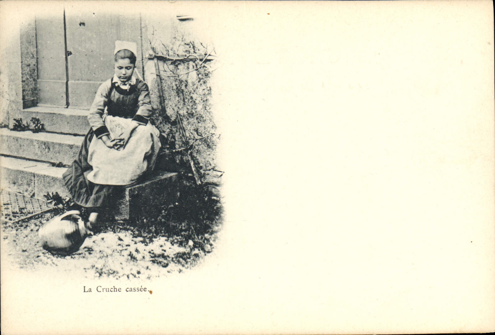 CPA Folklore La cruche cassee 