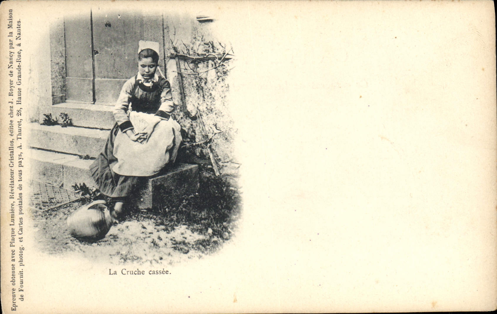 CPA Folklore La cruche cassee 