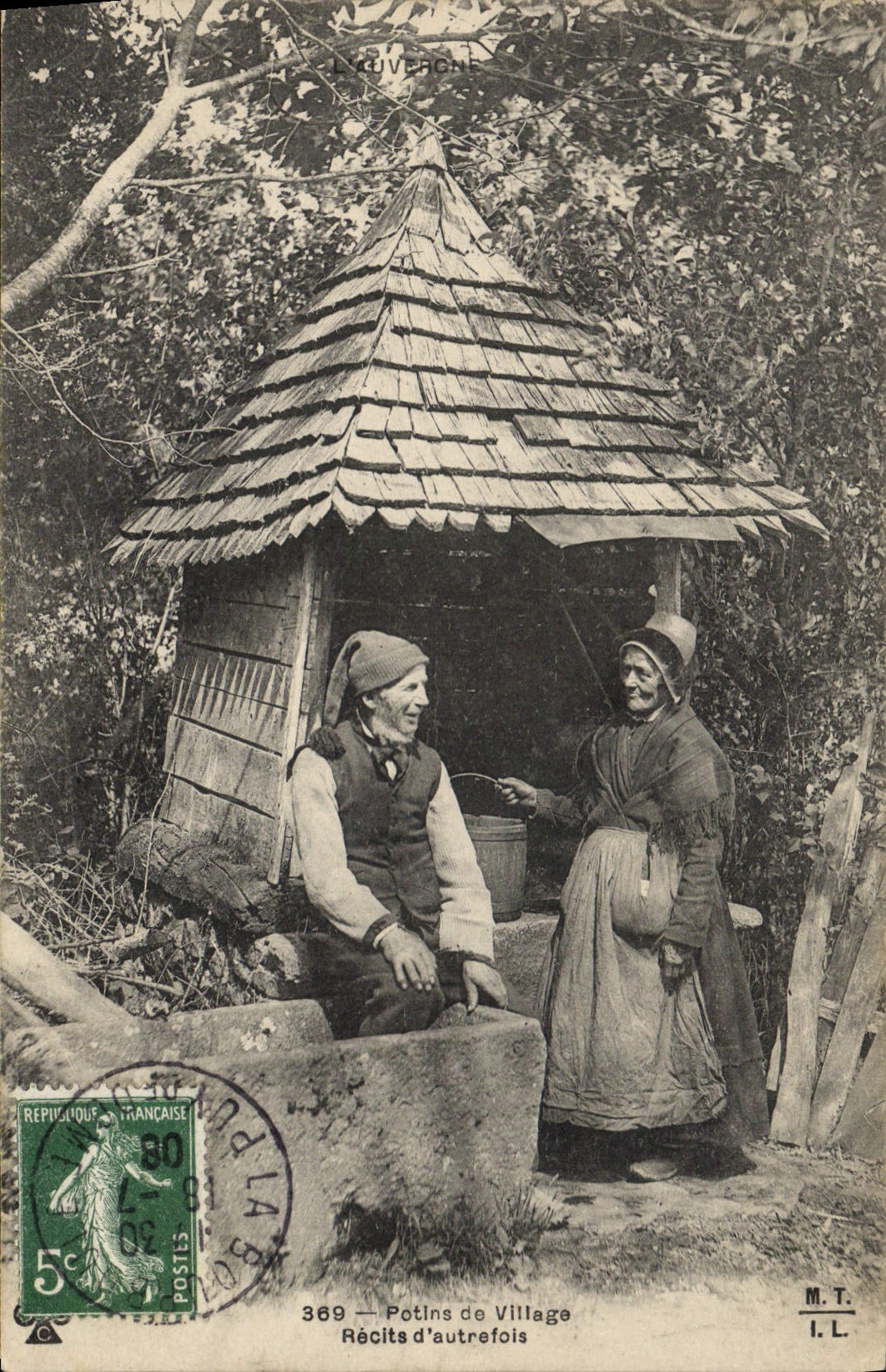 CPA Folklore Potins de village Recits d'autrefois 