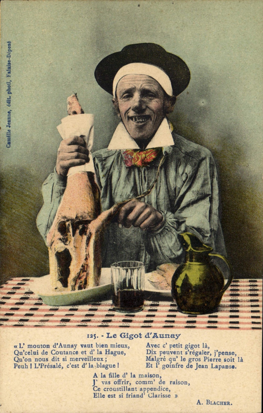 CPA Folklore Le gigot d'Aunay 