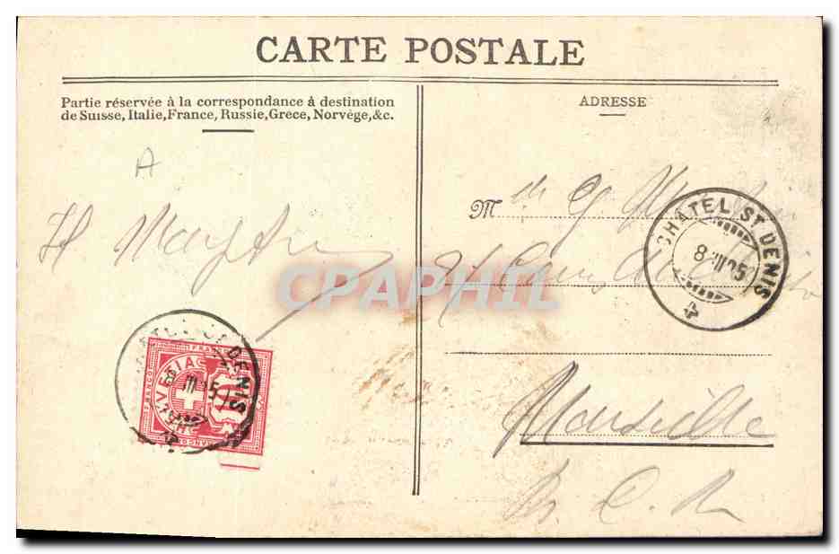CPA Fantaisie Illustrateur Faucheur Carte officielle des Vignerons Vevey 1905 — Verso