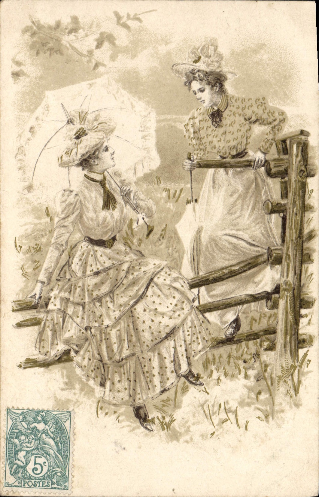 CPA Fantaisie Illustrateur Femme 