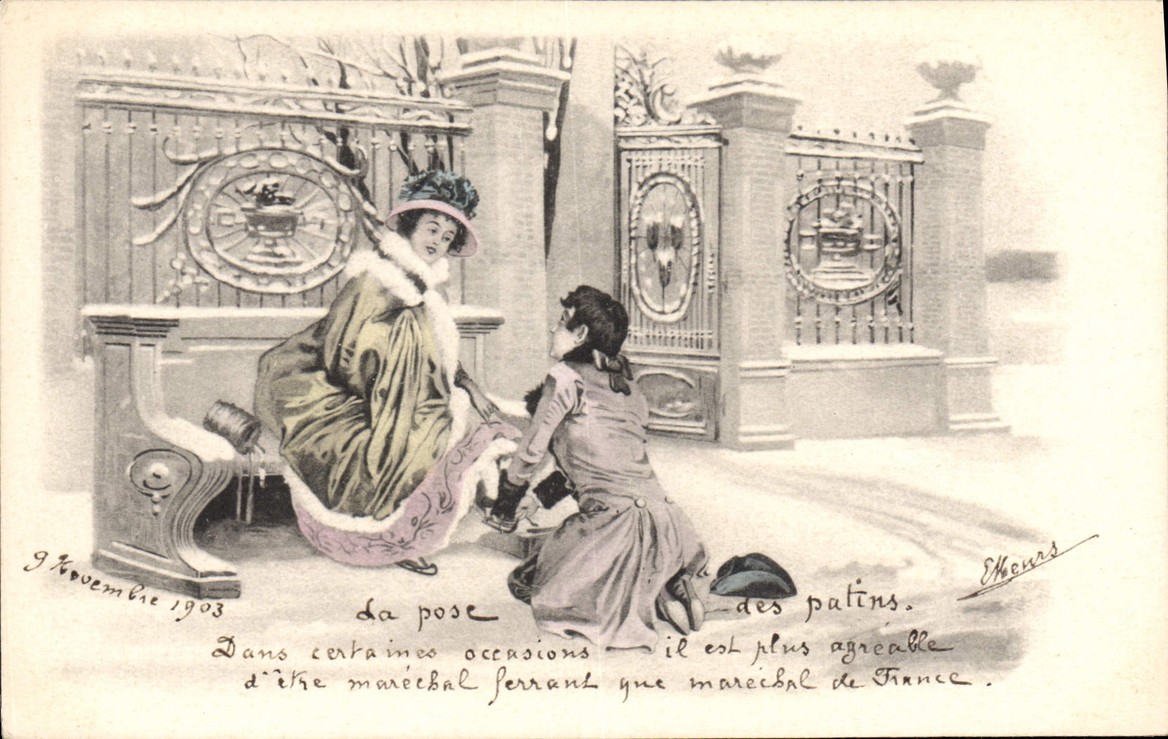 CPA Fantaisie Illustrateur Femme 
