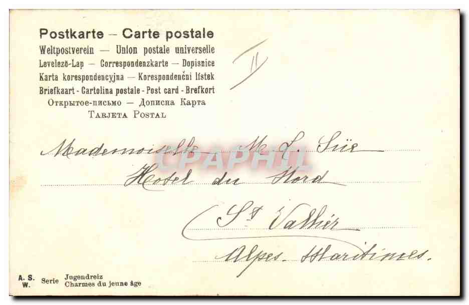 CPA Fantaisie Illustrateur Femme  — Rückseite