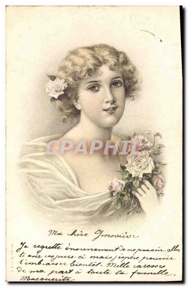 Ich bedauere, nicht in diesen Tagen bei dir sein zu können, aber ich hoffe, dich bald zu umarmen. Tausend Küsse. Von mir an deine ganze Familie. — Marquerite — Madame Geneviève — Vallauris