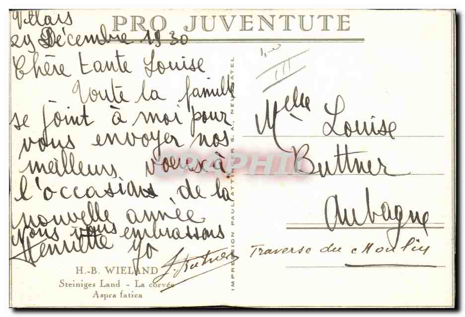 CPA Fantaisie Illustrateur HB Wieland Les corvees  — Rückseite