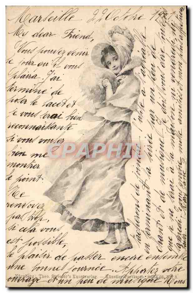 CPA Fantaisie Illustrateur Femme 