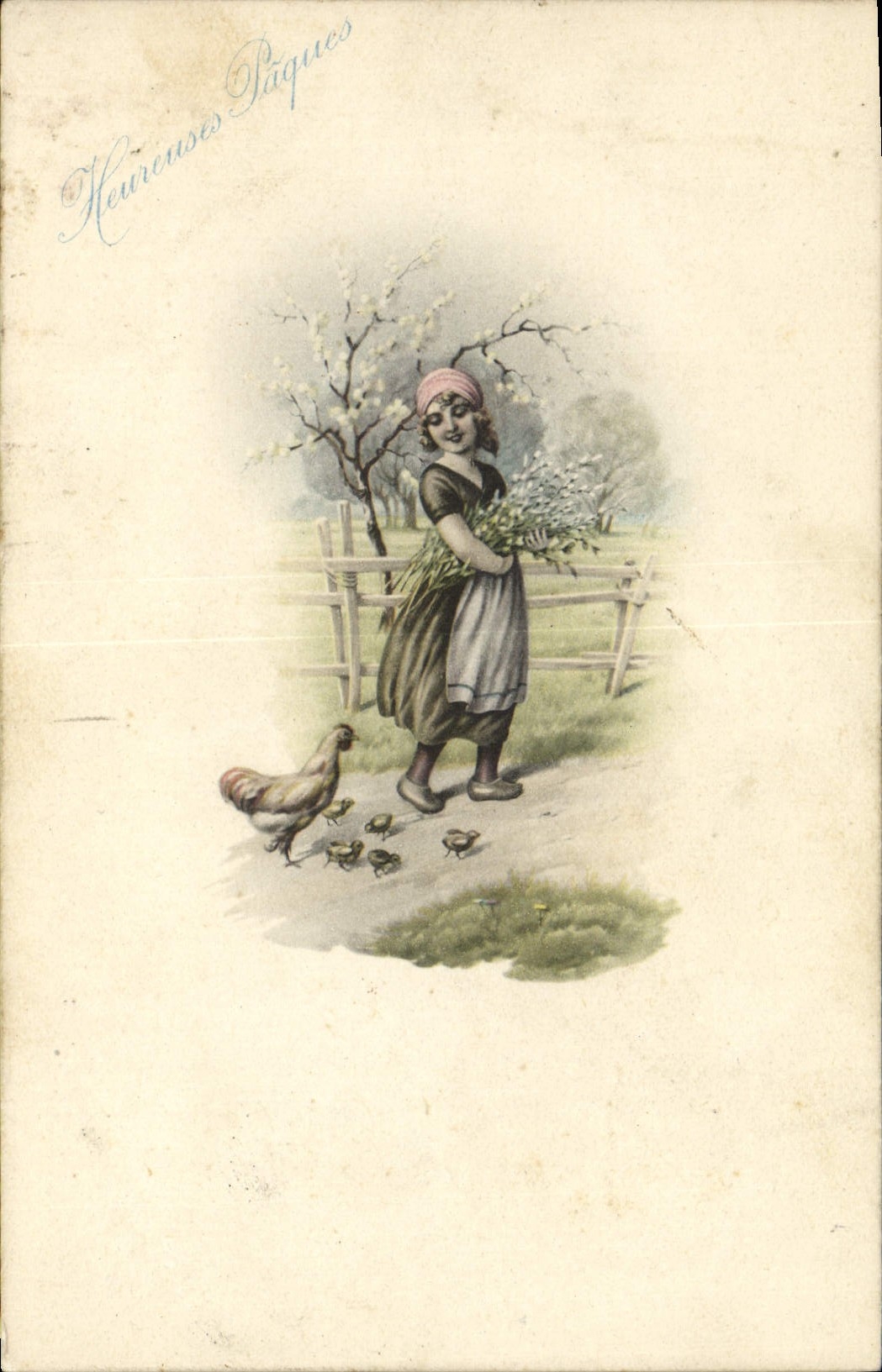 CPA Fantaisie Illustrateur Enfant Paques 