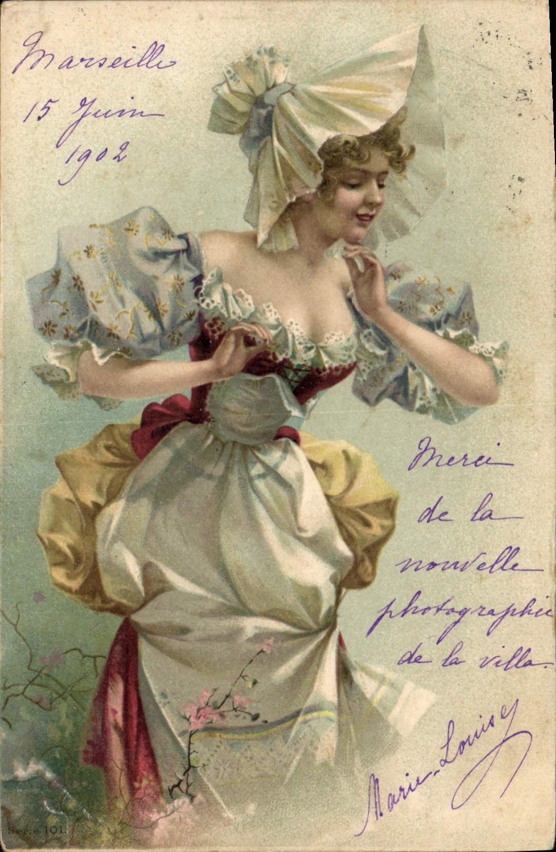 CPA Fantaisie Illustrateur Femme 