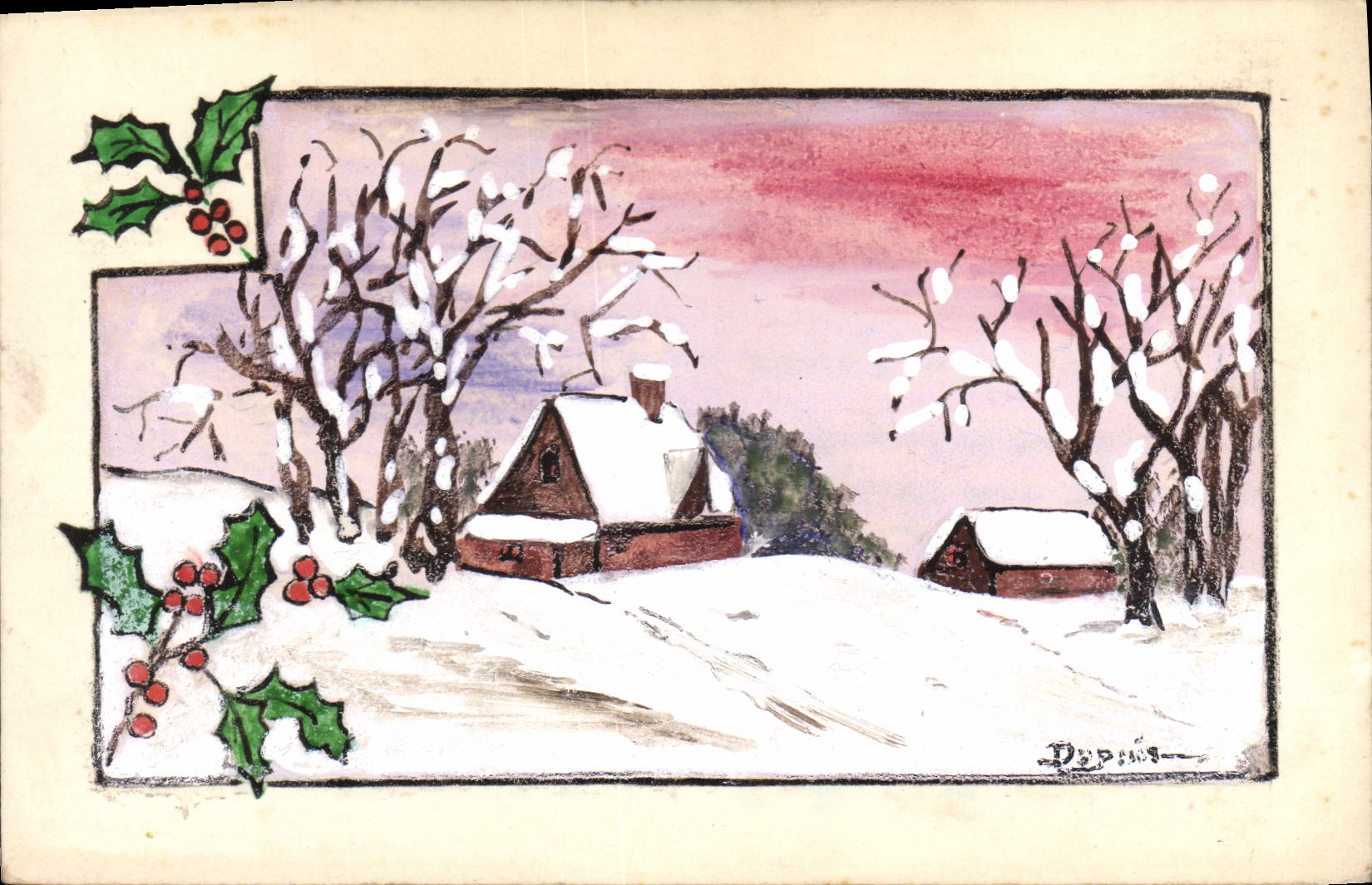 CPA Fantaisie Illustrateur Paysage 