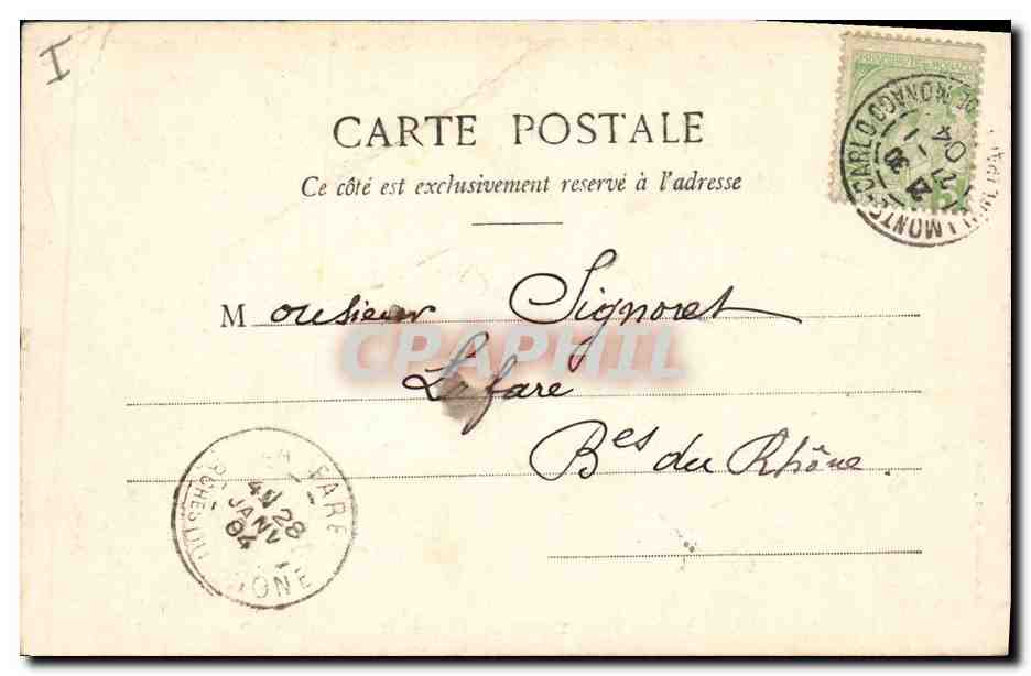 CPA Casino Monte Carlo Salle de Trente et Quarante  — Verso