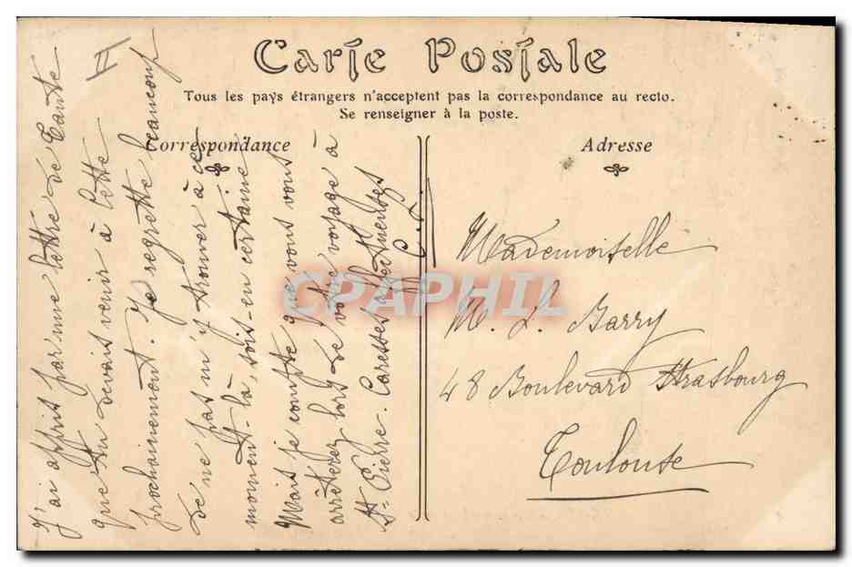 CPA Casino Aix les Bains Le cercle  — Rückseite