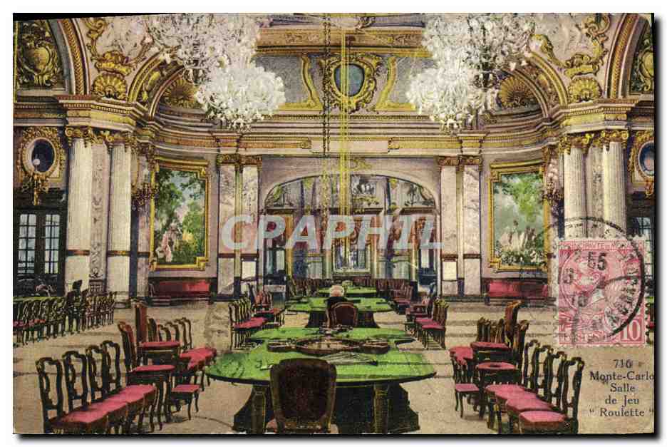CPA Casino Monte Carlo Salle de jeu Roulette 
