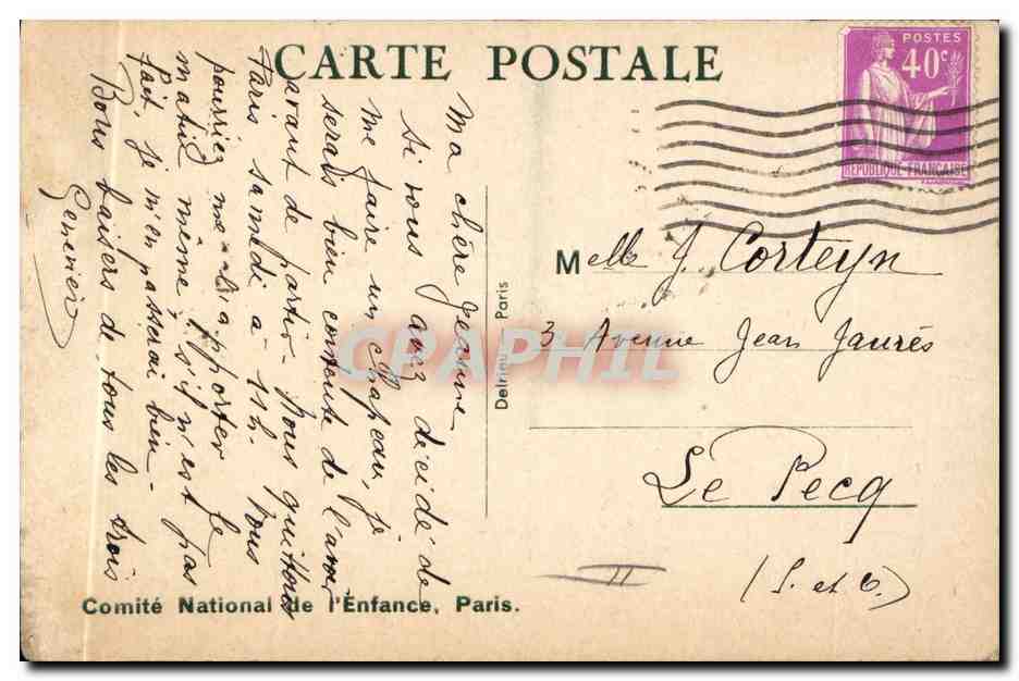 CPA Fantaisie Illustrateur Mallet Enfant Petite maman Poussette  — Rückseite