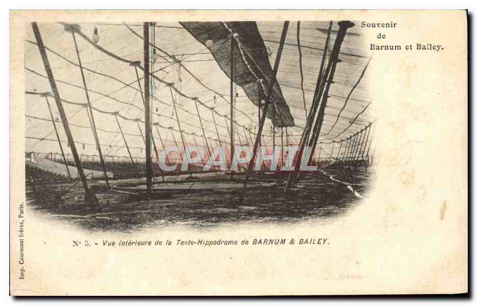 Vue intérieure de la Tente-Hippodrome de Barnum & Bailey — Imp. Gourmont frères, Paris, N° 5