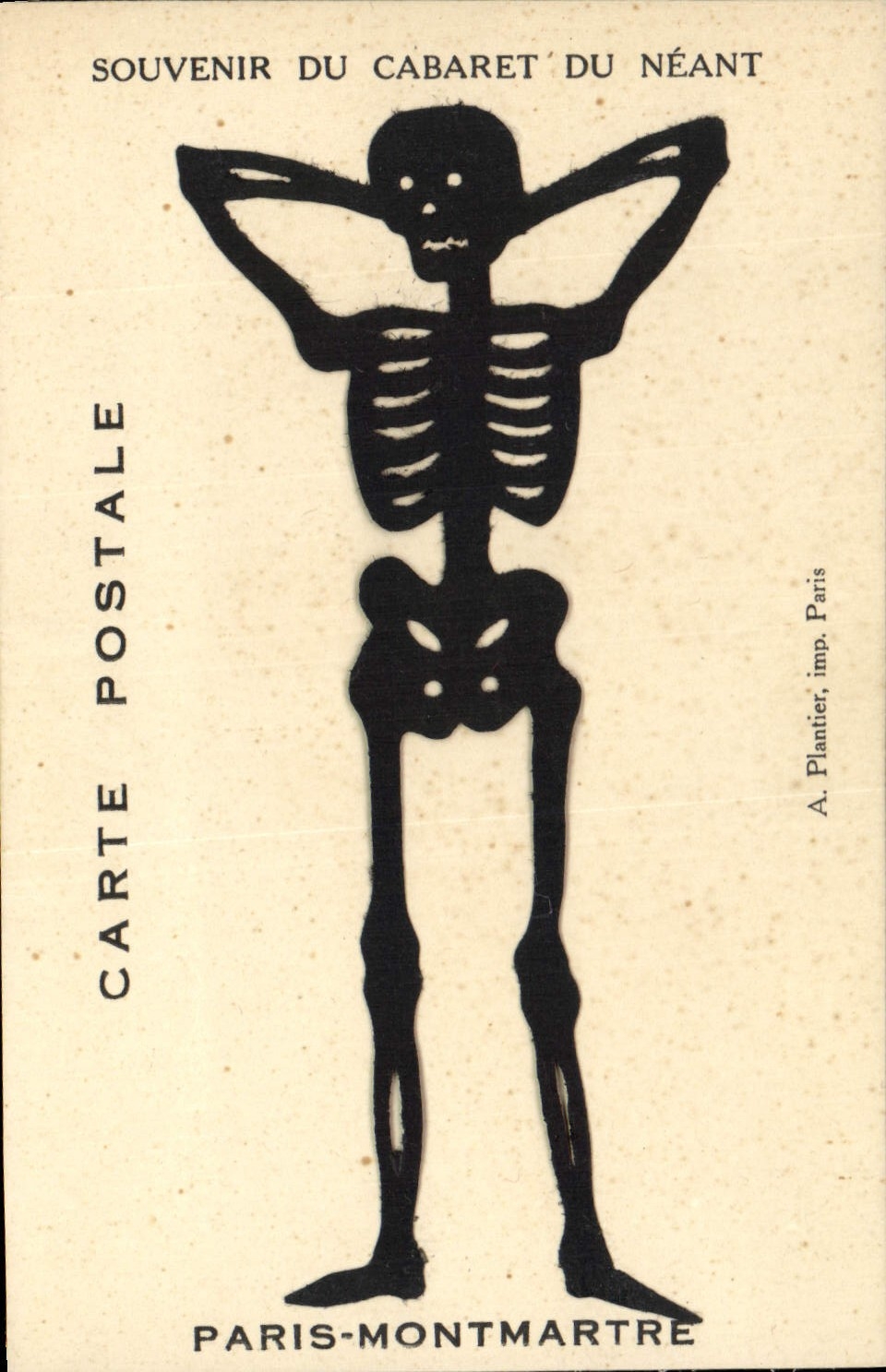 Skelette détendu — Cabaret du Néant — A. Plantier, imp. Paris