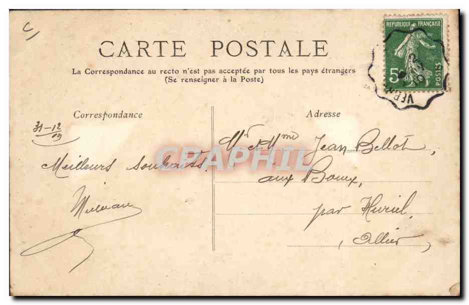 Un Cornémuseux Berrichon — Collection E.L., n°285 — Reverso