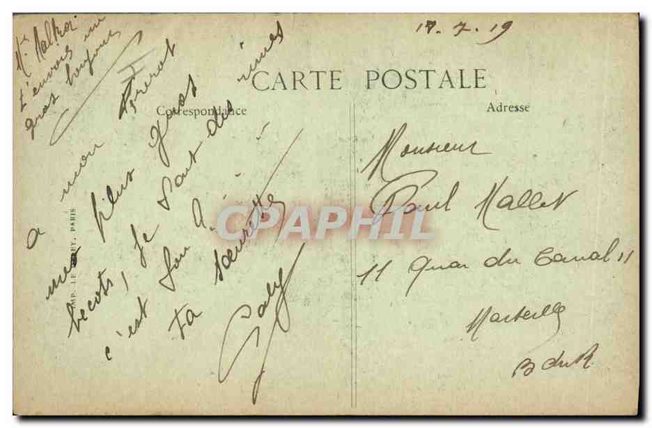 CPA Militaria Les Fetes de la Victoire a Paris 14 Juillet 1919 Avant de defile Les marechaux Petain et Foch  — Rückseite