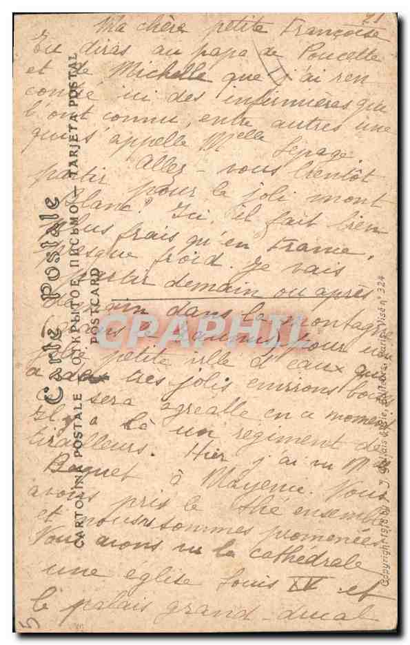 CPA Militaria Le Marechal Petain apporte a l'Alsace Le baiser de la France  — Rückseite