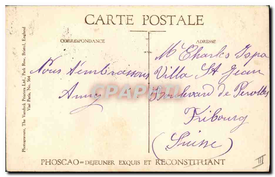 CPA Militaria General Foch  — Verso