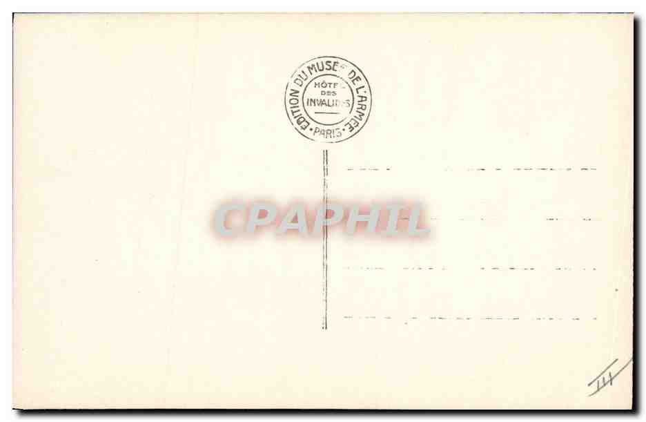 CPA Militaria Paris Musee de l'armee Marechal Foch  — Verso