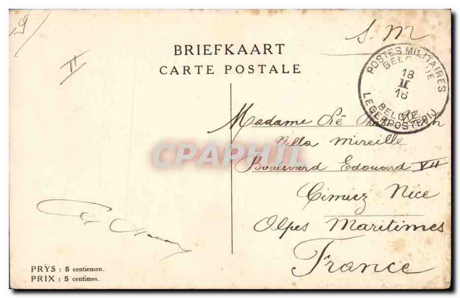 CPA Militaria Aigle  — Rückseite
