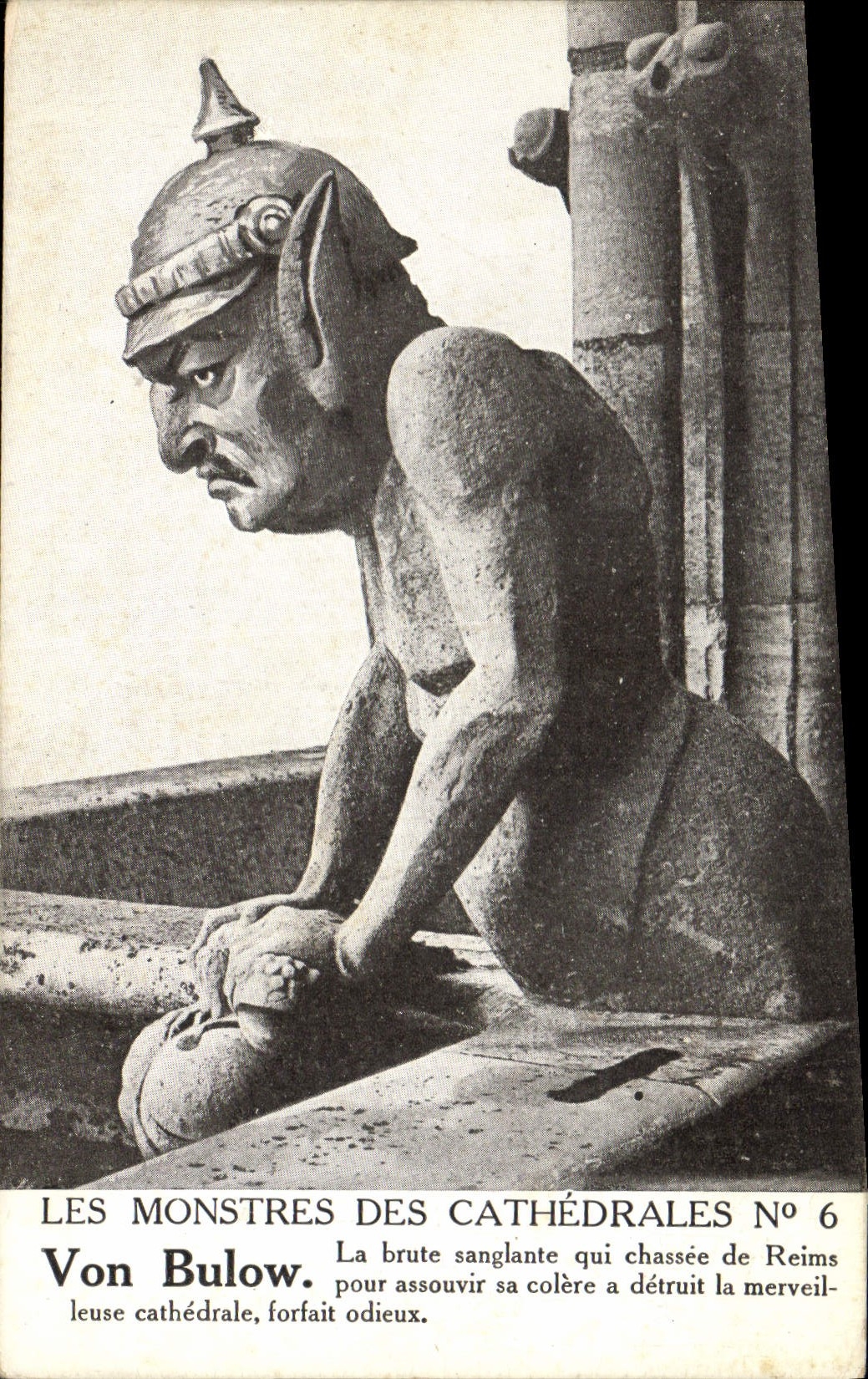 CPA Militaria Les monstres des cathedrales Von Bulow Gargouille 