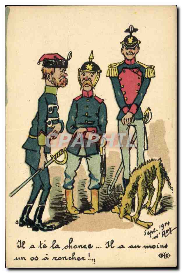 CPA Militaria Chien 